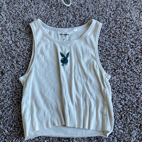 PLAYBOY Tops - Playboy sage green crop tank